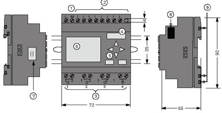 Устройство модуля LOGO!230RC